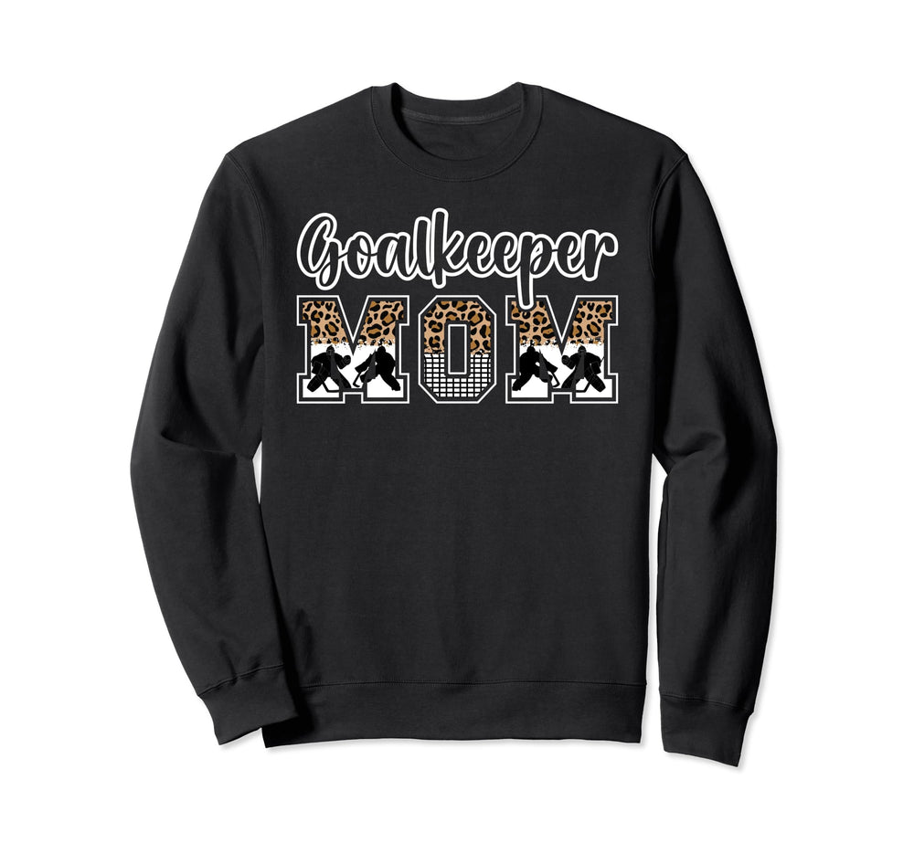 Ice Hockey Goalkeeper Mom Hockey Sweatshirt - Minimalist Print for Adults