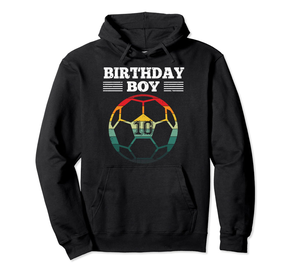 Birthday 10 Years Old 10Th Soccer Hoodie - Minimalist Print Men Women
