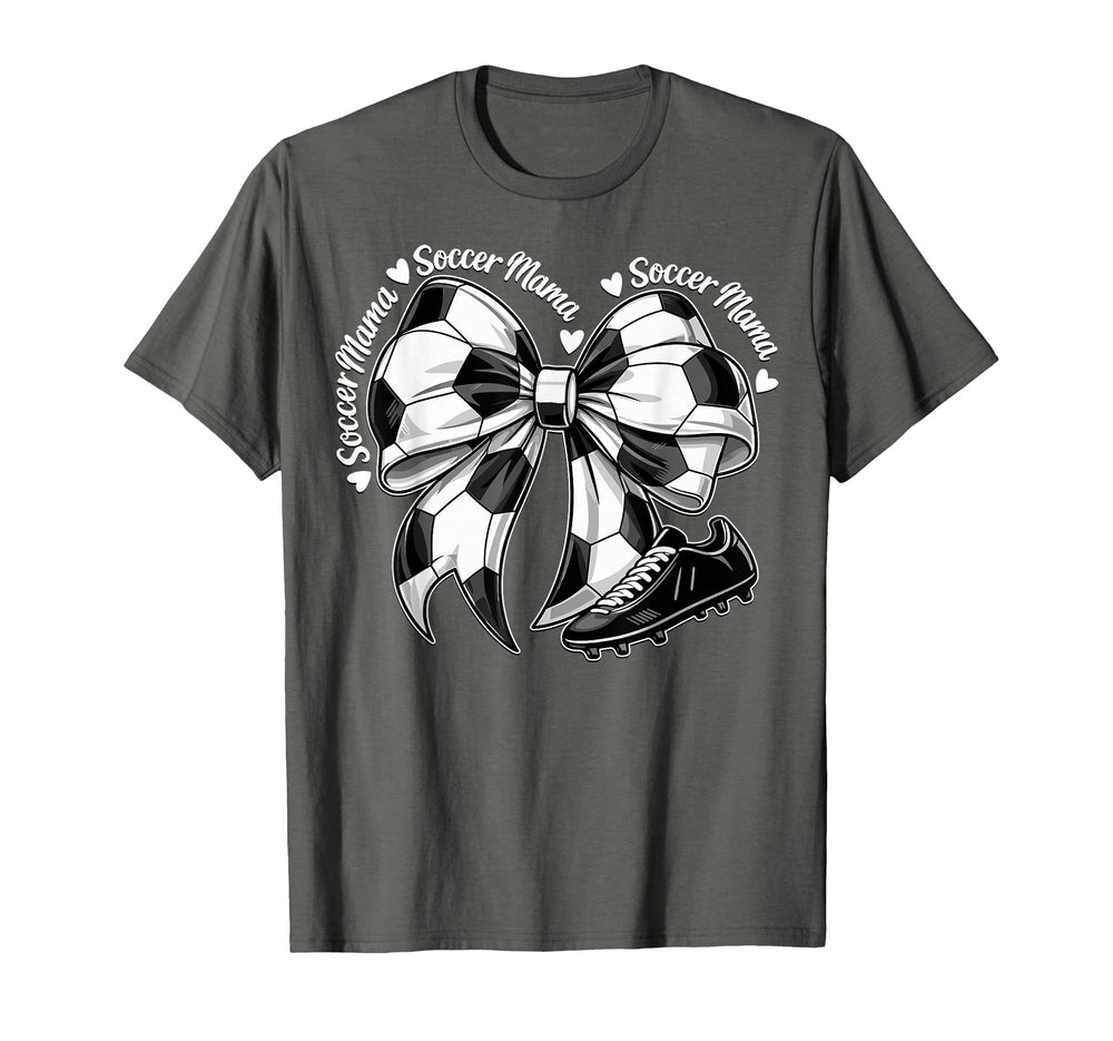 Soccer Mama Mom Coquette Bows Game Day T-Shirt - Aesthetic Graphic Unisex