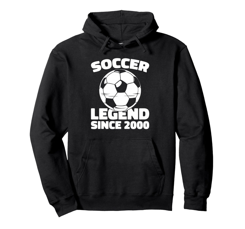 Born 2000 Soccer Player Sports Team Birthday Hoodie - Graphic Print Unisex