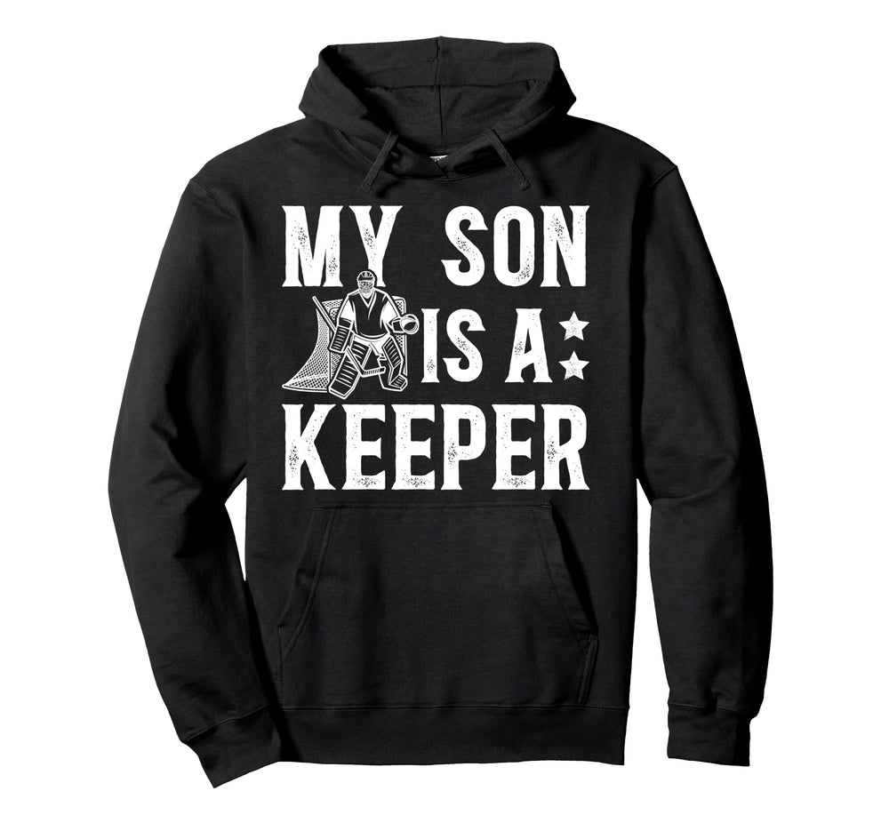 Ice Hockey Keeper Dad Hockey Goalie Hoodie - Unique Graphic for Adults