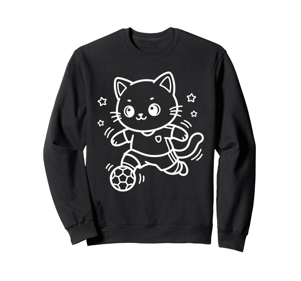 Soccer Kawaii Cat Goal Keeper Sweatshirt - Trendy Graphic for Adults