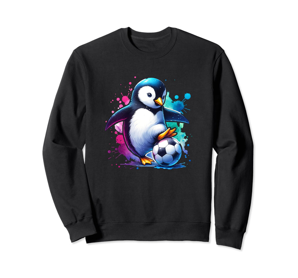 Penguin Lover Soccer Player Fan Sweatshirt - Unique Graphic for Adults