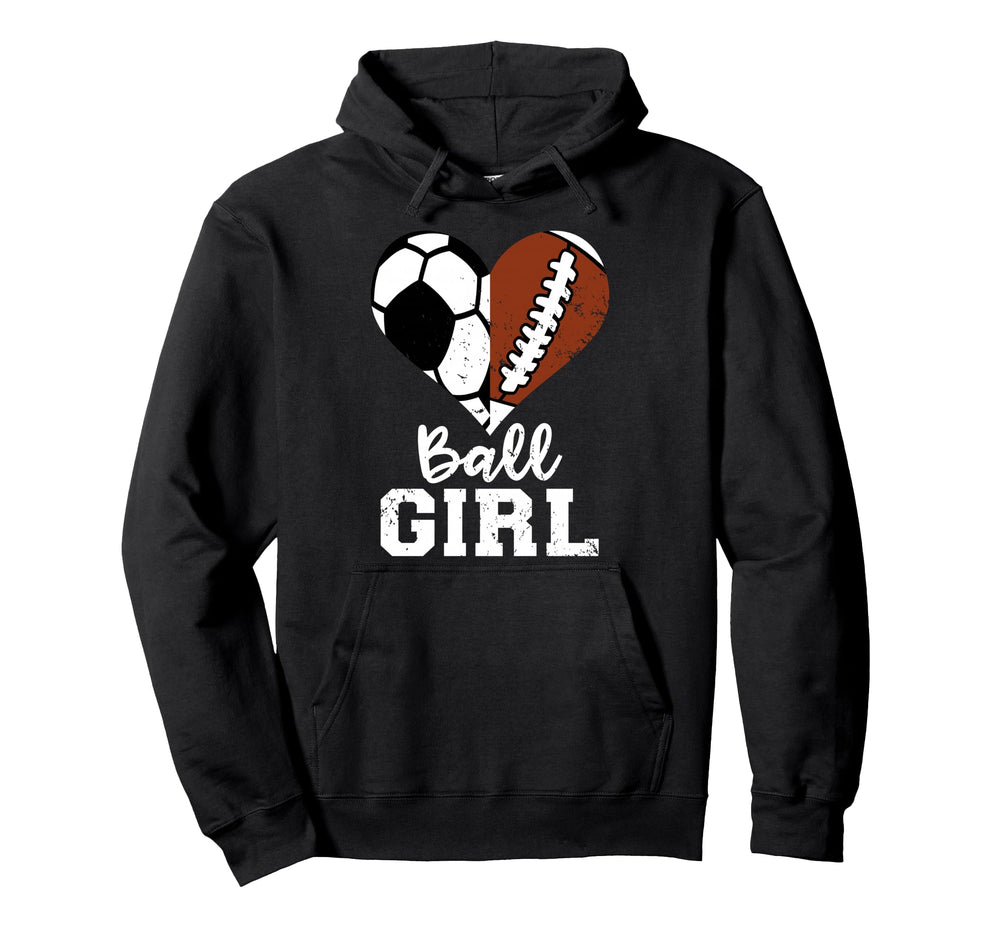 Ball Heart Funny Soccer Football Hoodie - Custom Art Print Men Women