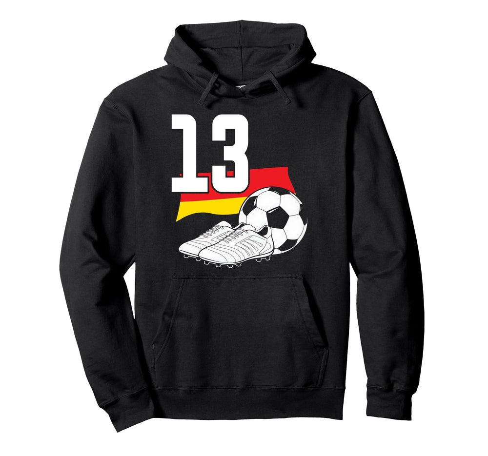 13 Soccer Birthday Gift Soccer Fan Hoodie - Aesthetic Graphic for Adults