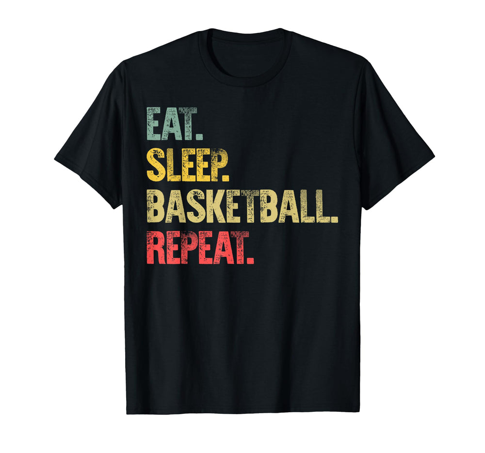 Eat Sleep Repeat Eat Sleep Basketball T-Shirt - Trendy Graphic for Adults