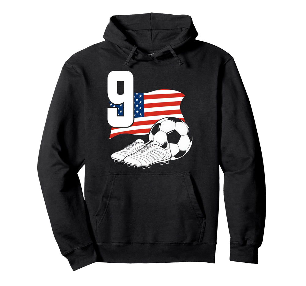 9 Soccer Birthday Gift Soccer Fan Hoodie - Streetwear Style for Adults