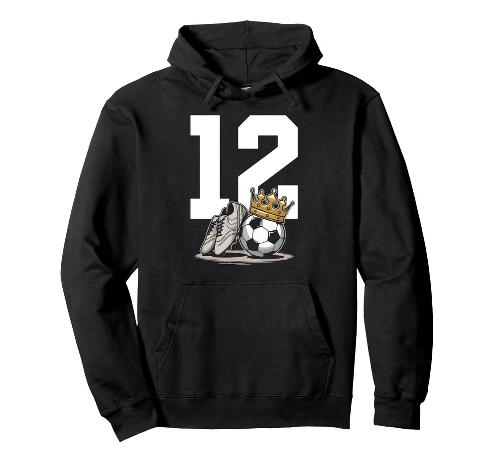 12 Soccer Birthday Gift Soccer Fan Hoodie - Aesthetic Graphic Men Women