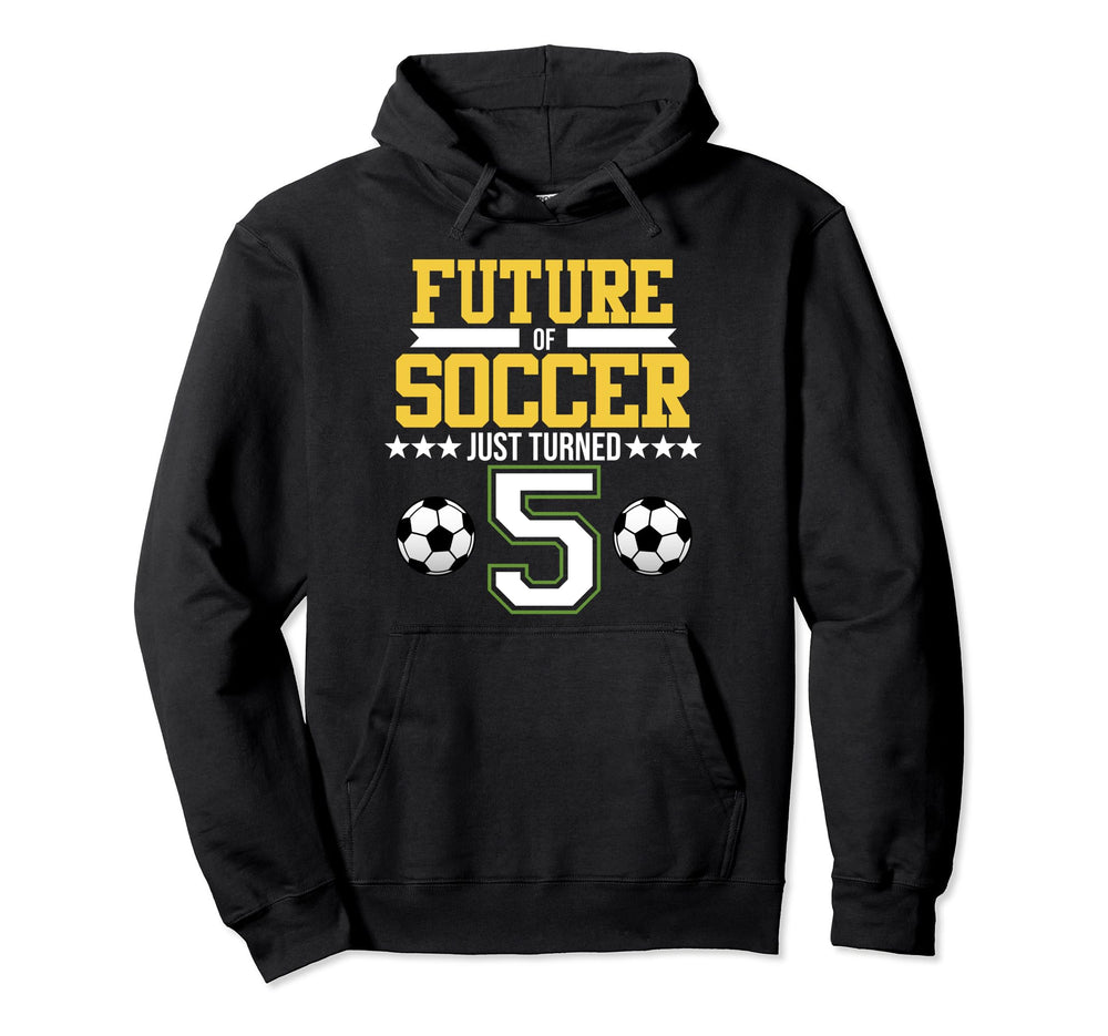 Future Soccer 5Th Birthday Sports Player Hoodie - Streetwear Style Unisex