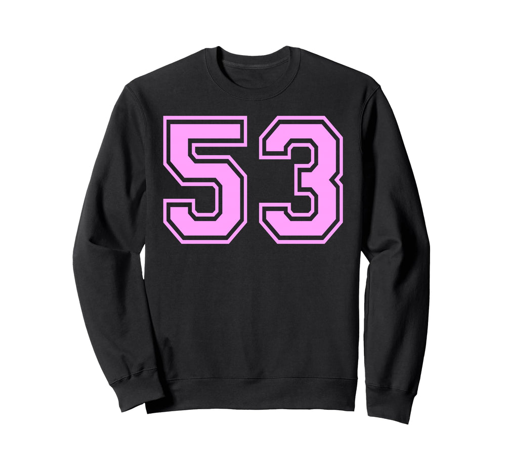 53 Number Fifty Three Sports Sweatshirt - Fun Novelty Design Unisex