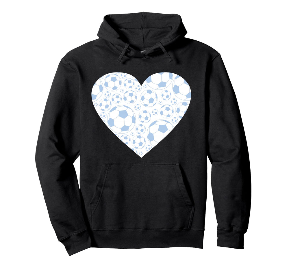 Soccer Love Heart Hoodie - Unique Graphic Unisex