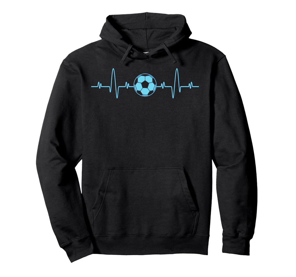 Soccer Heartbeat Soccer Lover Fans Hoodie - Casual Everyday Wear Men Women