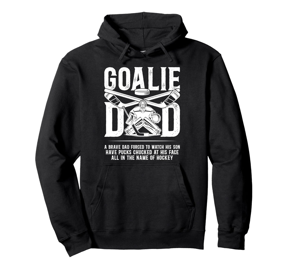 Hockey Goalie Dad Hockey Keeper Dad Hoodie - Minimalist Print Unisex