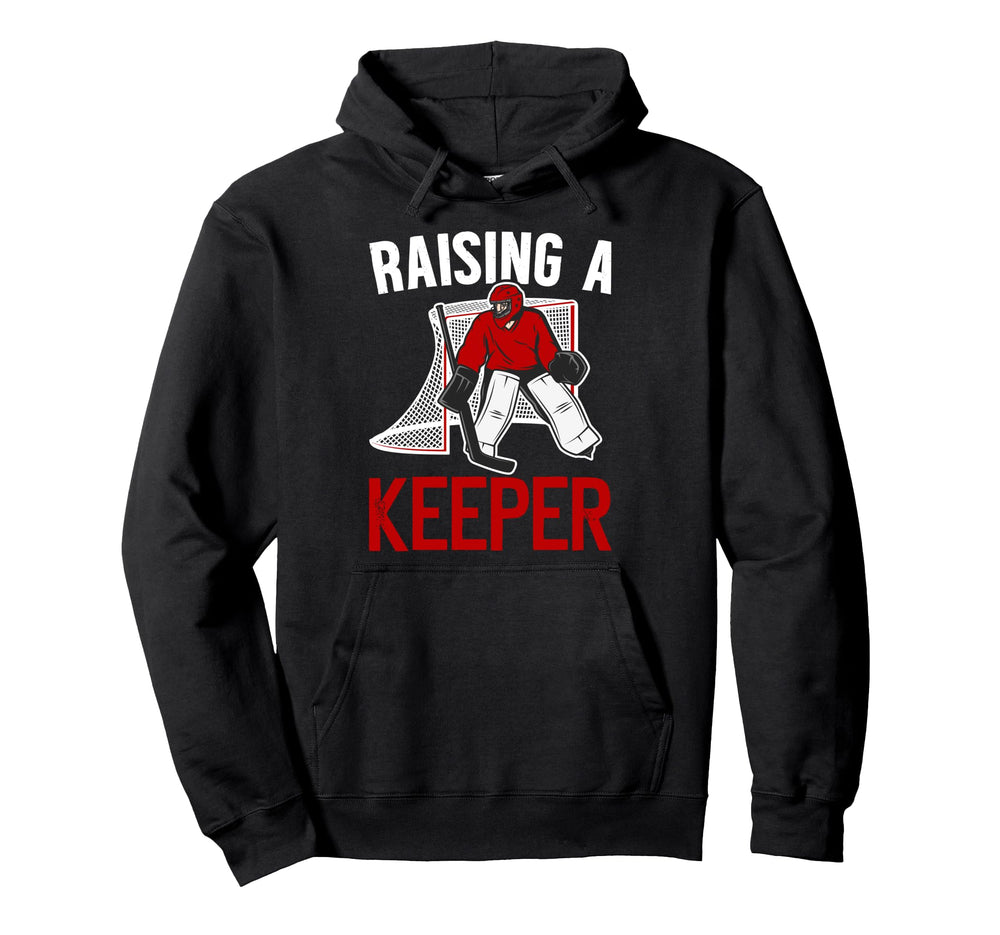 Raising Hockey Keeper Mom Hockey Hoodie - Graphic Print Men Women