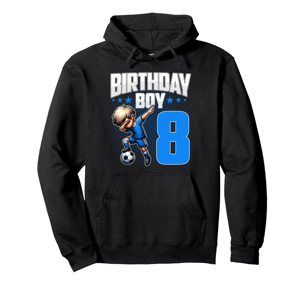 8Th Birthday Soccer Dabbing 8 Years Old Hoodie - Trendy Graphic for Adults