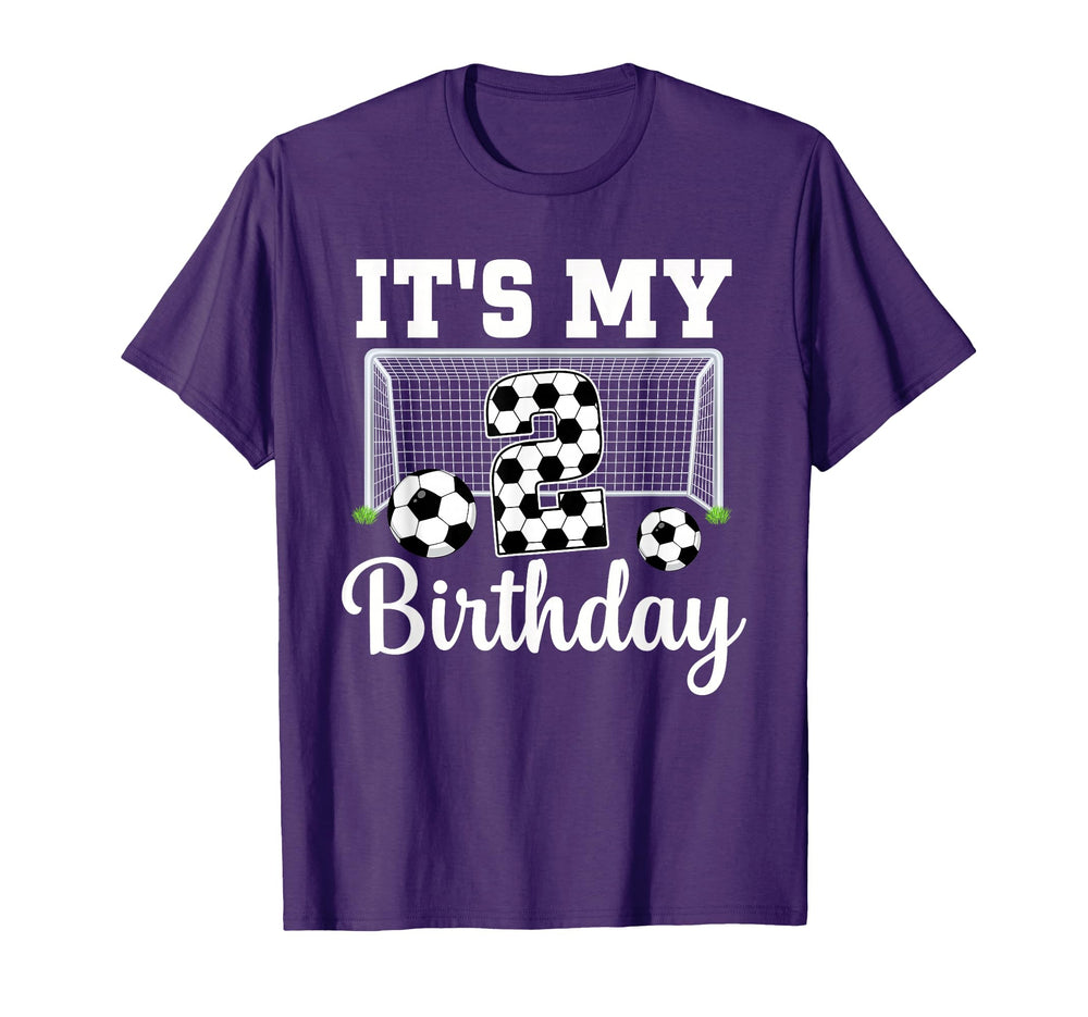 Its My 2Nd Birthday Soccer 2 Year T-Shirt - Casual Everyday Wear Unisex