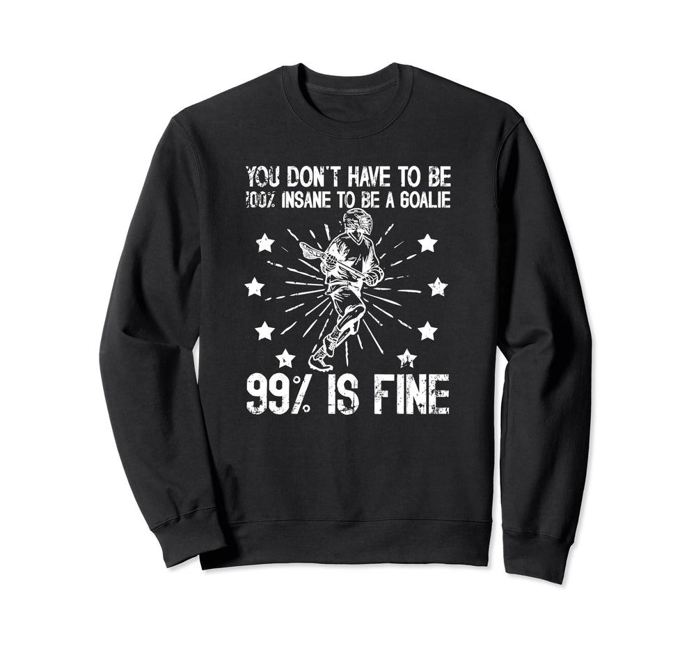 Lacrosse Goalie Funny Lacrosse Keeper Sweatshirt - Custom Art Print Unisex