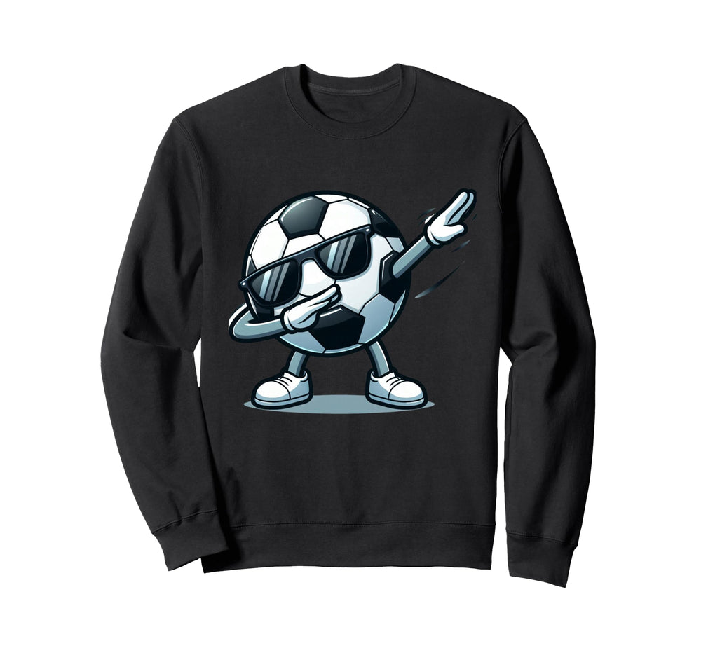 Dabbing Soccer Ball Funny Sports Sweatshirt - Custom Art Print for Adults
