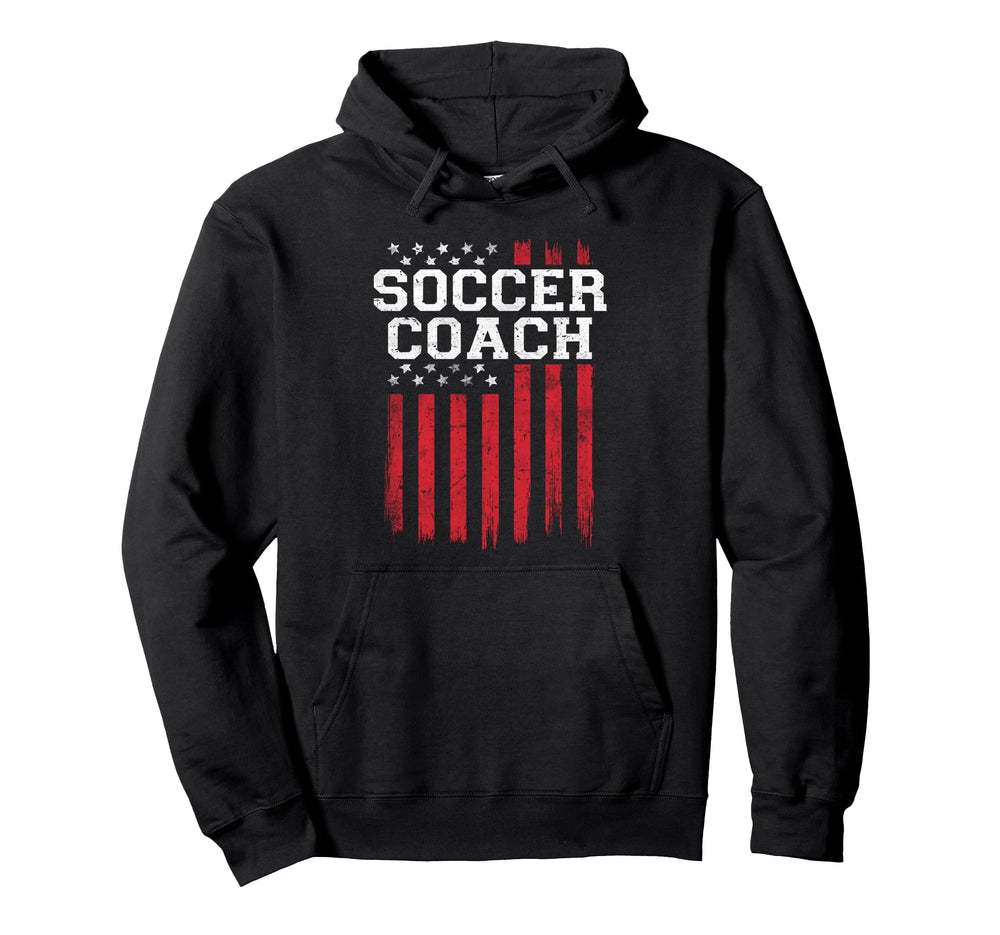 Soccer Coach Proud American Flag Usa Hoodie - Trendy Graphic Men Women