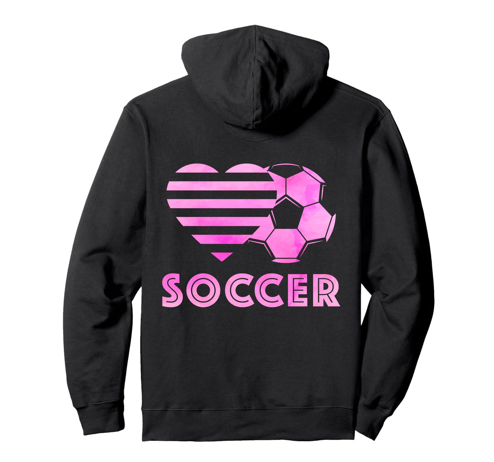 Soccer Heart Love Heartbeat Outfit Soccer Hoodie - Graphic Print for Adults