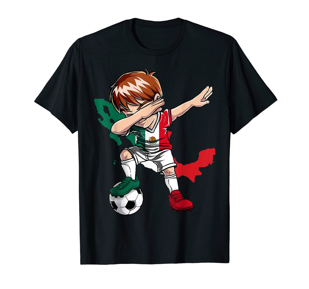 Dabbing Soccer Mexico Jersey Mexican T-Shirt - Casual Everyday Wear Unisex