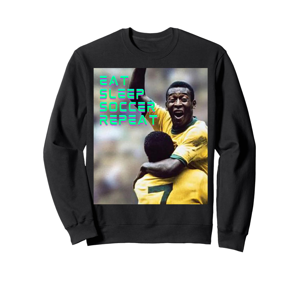 Eat Sleep Soccer Repeat Sweatshirt - Graphic Print Unisex