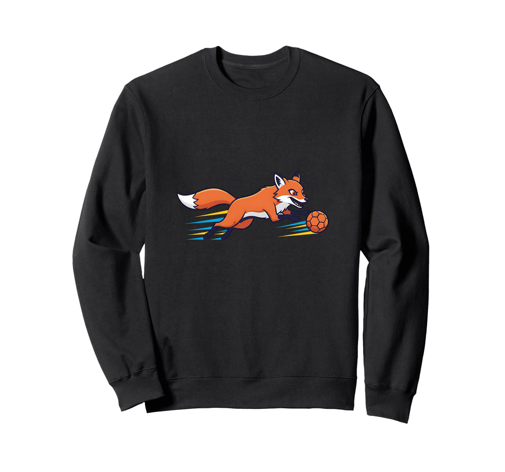 Speedy Fox Football Striker Running Sweatshirt - Unique Graphic Men Women