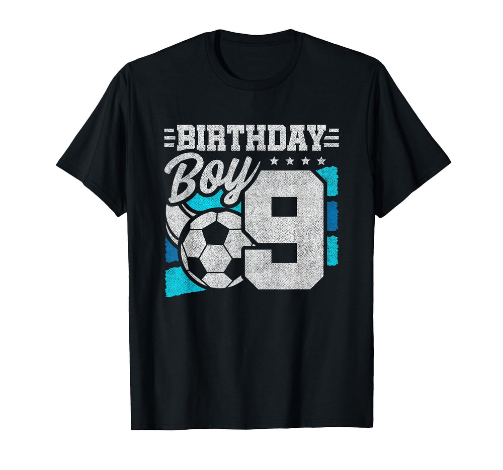 Soccer Birthday Party 9 Year Old 9Th T-Shirt - Unique Graphic for Adults