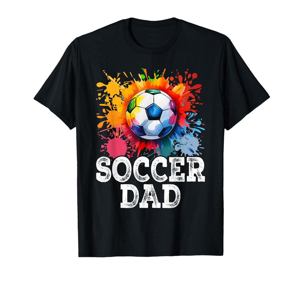 Soccer Dad Funny Athletic Lettering T-Shirt - Unique Graphic Unisex