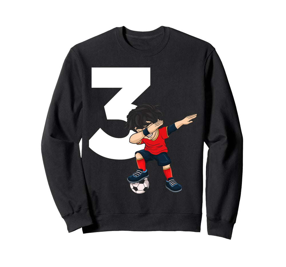 3 Soccer Birthday Gift Soccer Fan Sweatshirt - Casual Everyday Wear Unisex