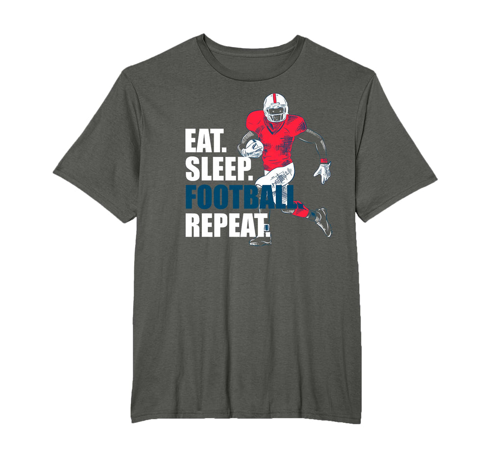 Eat Sleep Football Repeat Shirts T-Shirt - Custom Art Print Unisex
