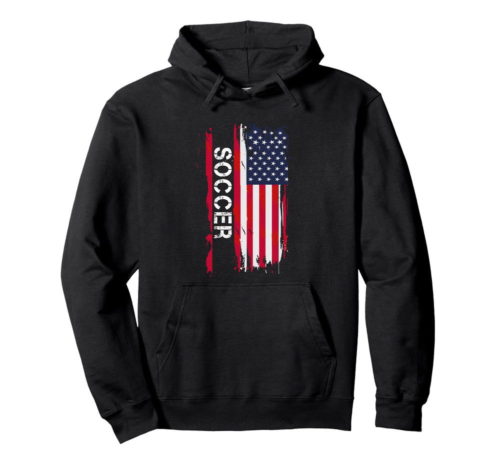 Patriotic Soccer Usa Flag Hoodie - Aesthetic Graphic for Adults