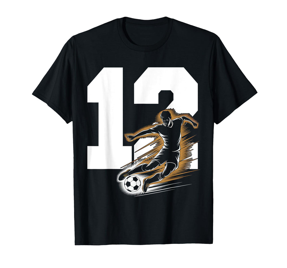 12 Soccer Birthday Gift Soccer Fan T-Shirt - Fun Novelty Design Unisex