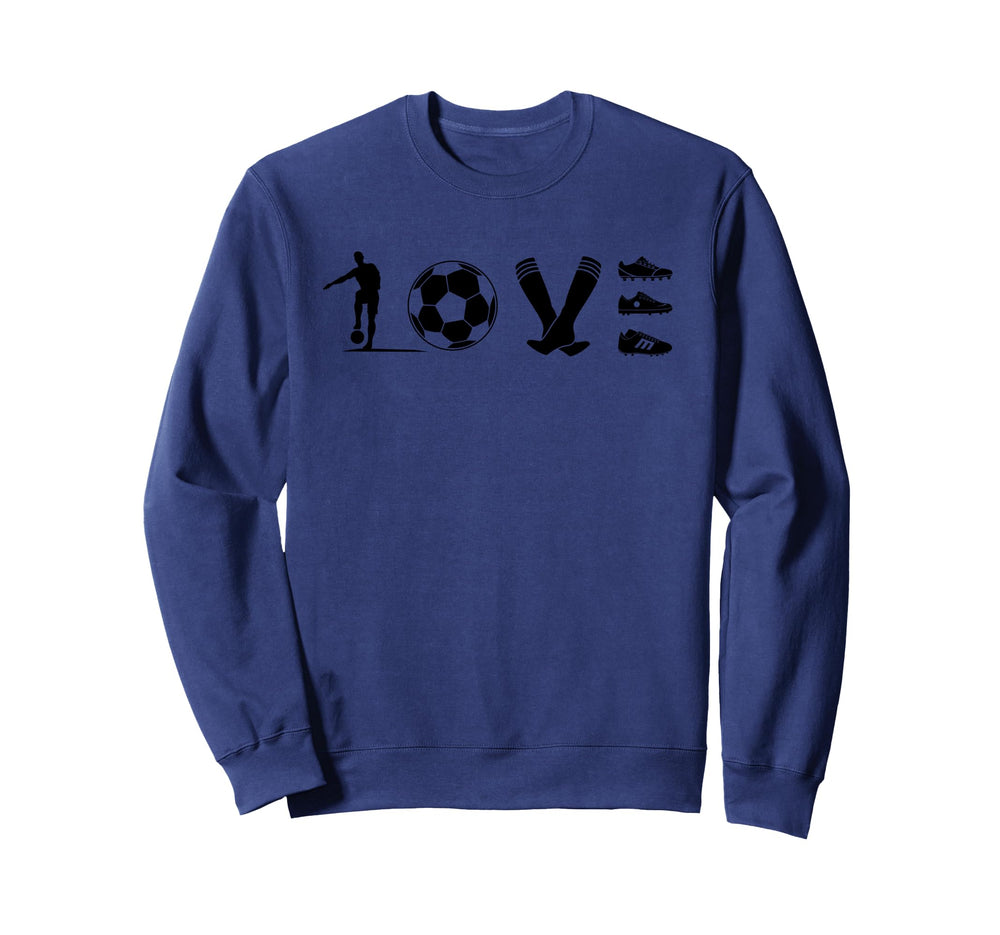 Soccer Love Gift Football Player Teens Sweatshirt - Minimalist Print Unisex