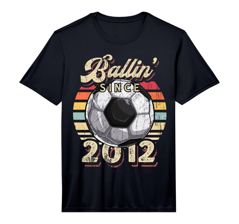 Ballin Since 2012 10Th Soccer Birthday T-Shirt - Minimalist Print Unisex