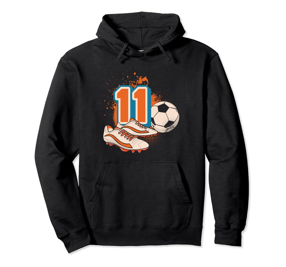 11Th Birthday Soccer Player Football 11 Hoodie - Streetwear Style Unisex