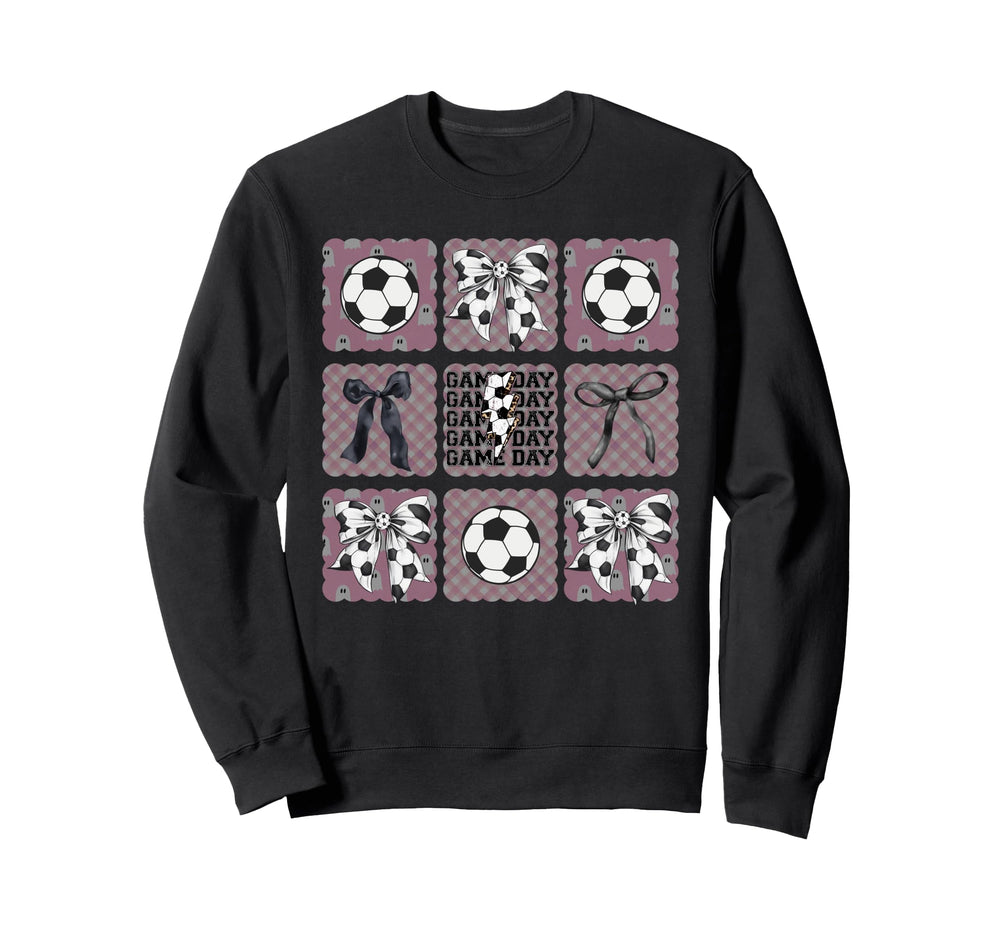 Coquette Bow Preppy Soccer Sweatshirt - Aesthetic Graphic Unisex
