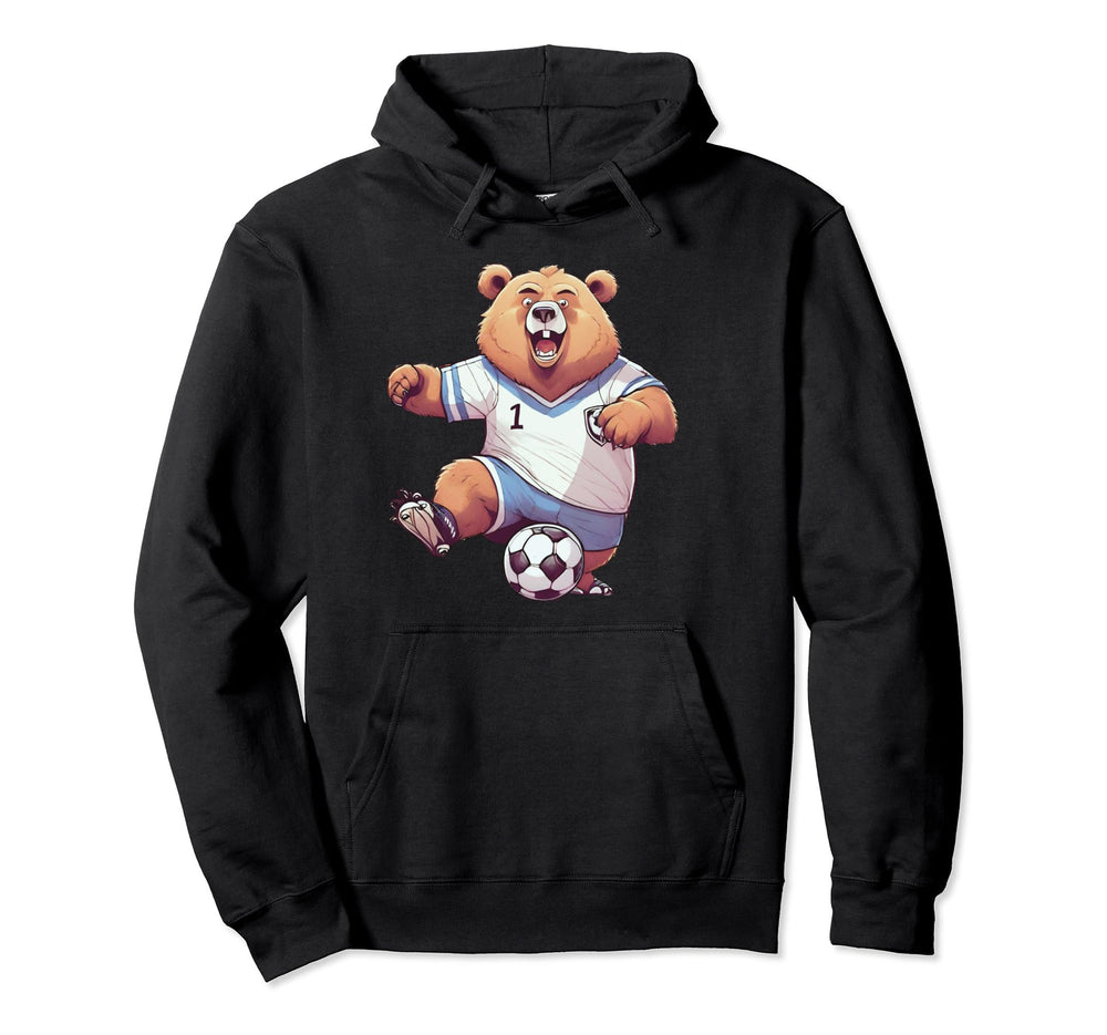 Funny Football Soccer Player Coach Teddy Hoodie - Graphic Print Men Women