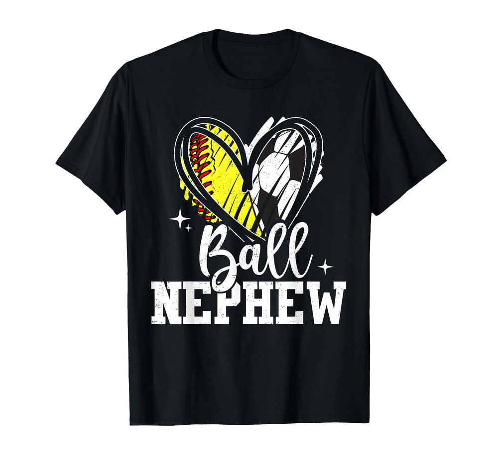 Ball Nephew Heart Softball Soccer Ball T-Shirt - Custom Art Print Men Women