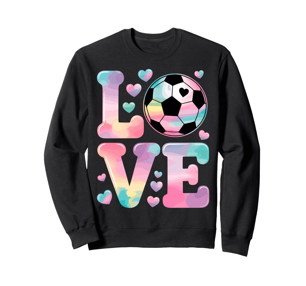 I Love Soccer Goalie Player Fan Sweatshirt - Minimalist Print for Adults