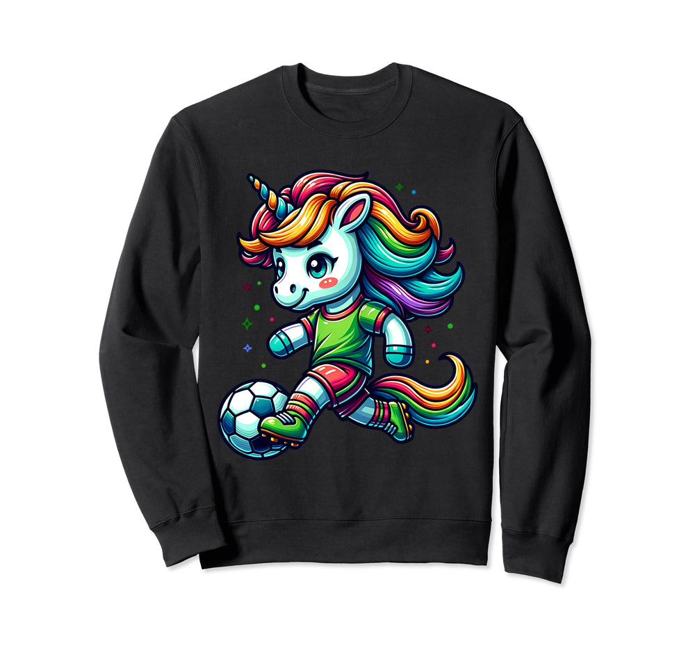Footballer Unicorn Fans Soccer Sweatshirt - Fun Novelty Design Men Women