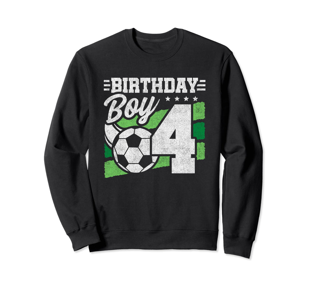 4 Year Old Soccer Birthday Sweatshirt - Casual Everyday Wear for Adults