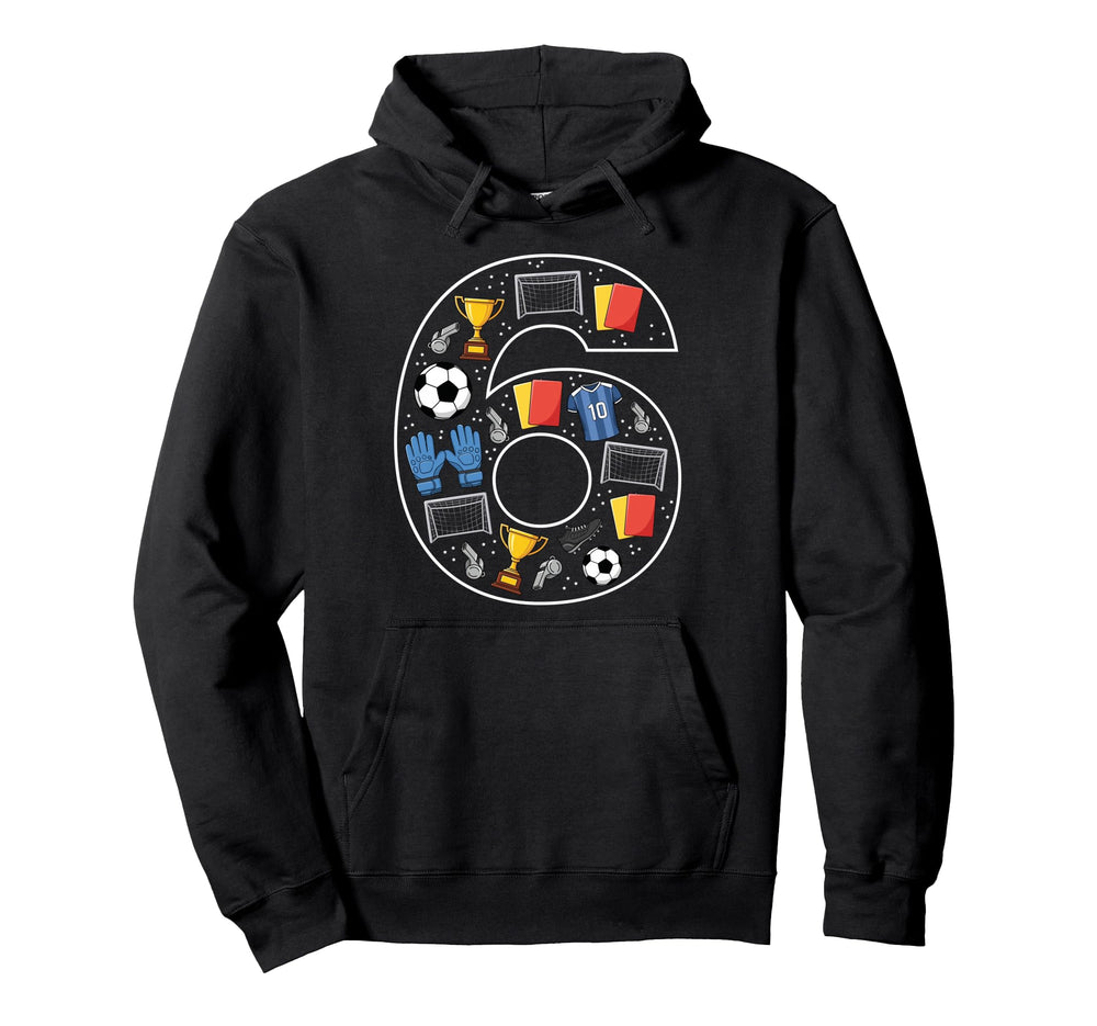 6Th Birthday 6 Year Old Football Hoodie - Aesthetic Graphic Men Women