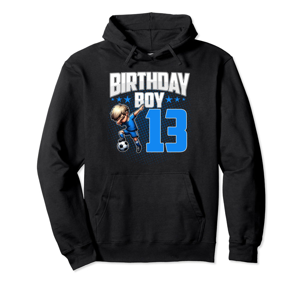 13Th Birthday Soccer Dabbing 13 Years Hoodie - Custom Art Print for Adults
