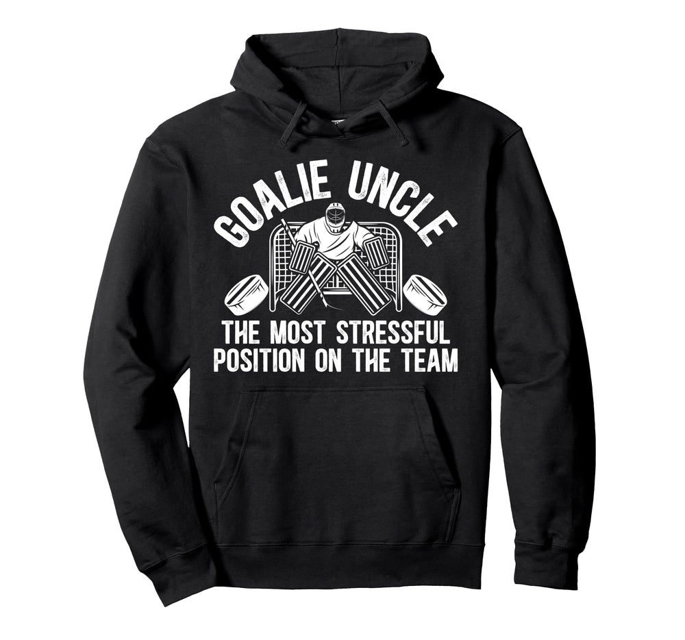 Funny Hockey Goalie Uncle Hockey Keeper Hoodie - Trendy Graphic Unisex