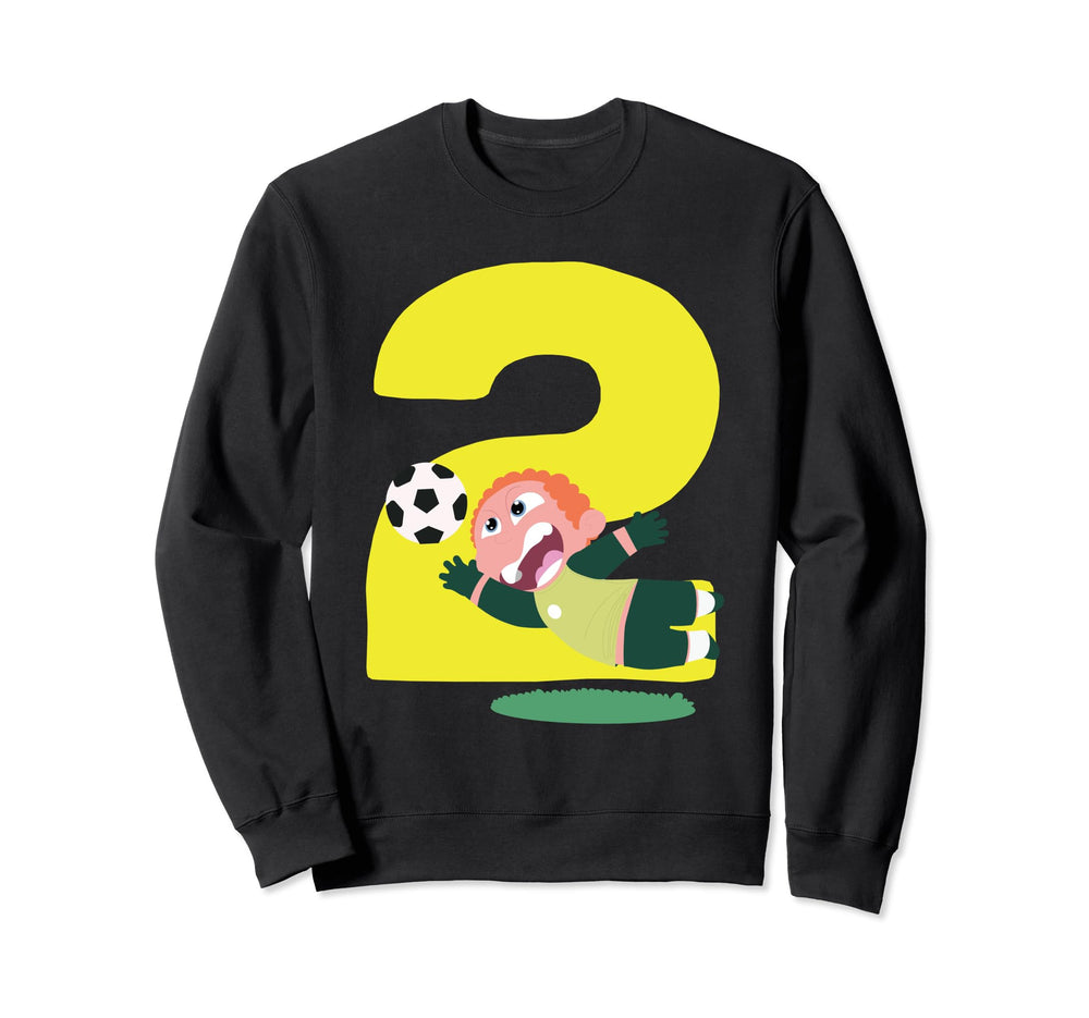 2Nd Birthday 2 Years Soccer Sweatshirt - Custom Art Print Men Women