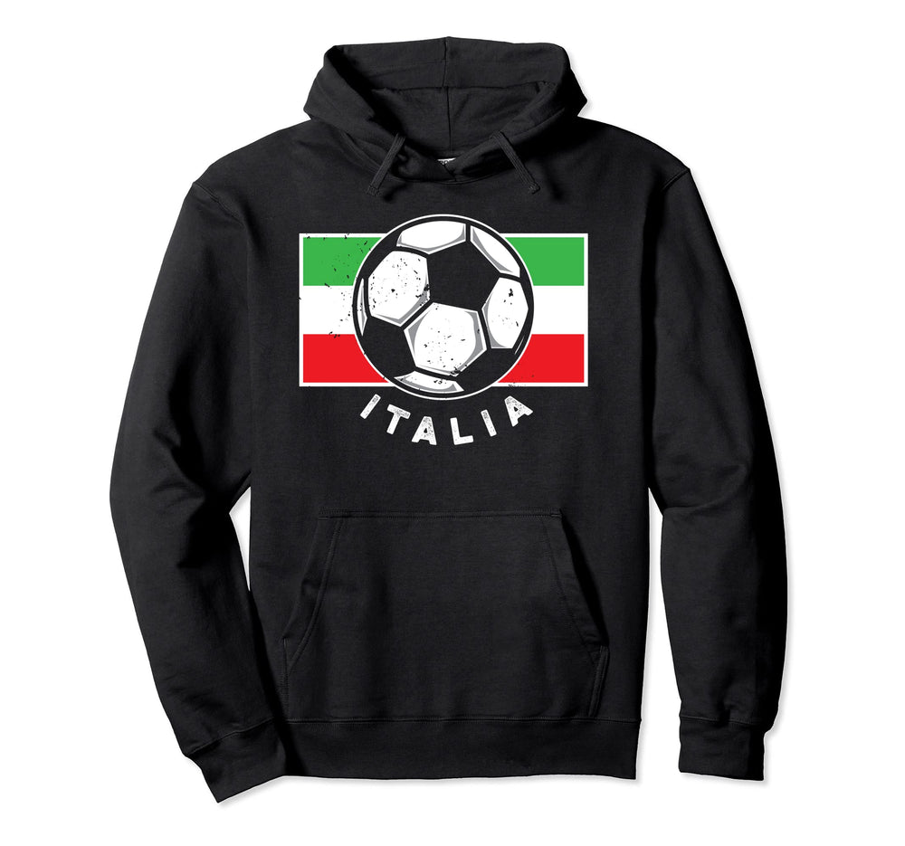 Italia Soccer Player Italy Flag Hoodie - Casual Everyday Wear Unisex
