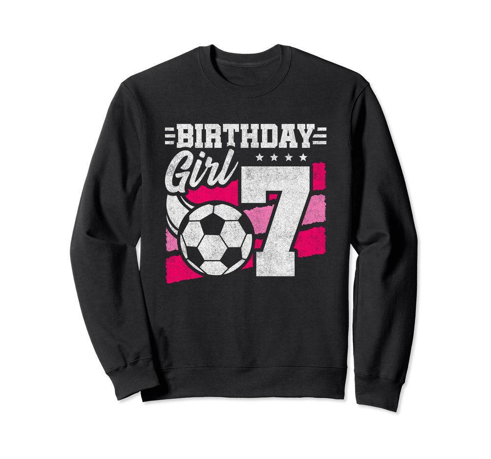 7 Year Old Birthday Soccer Party 7Th Sweatshirt - Graphic Print Unisex
