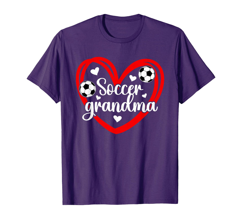 Soccer Grandma Heart Grandma Soccer T-Shirt - Minimalist Print for Adults