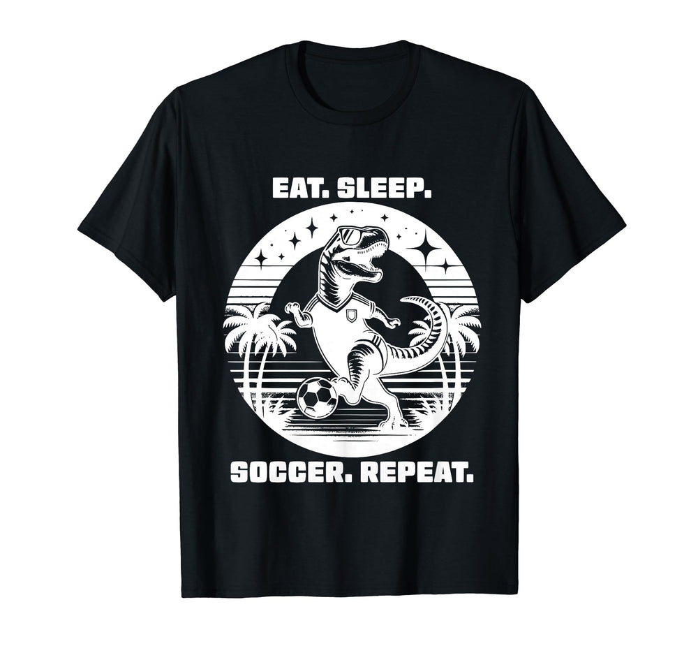 Eat Sleep Soccer Repeat Funny Soccer T-Shirt - Custom Art Print for Adults